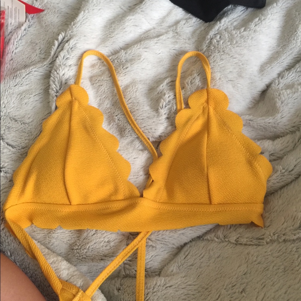 Yellow bathing suit top